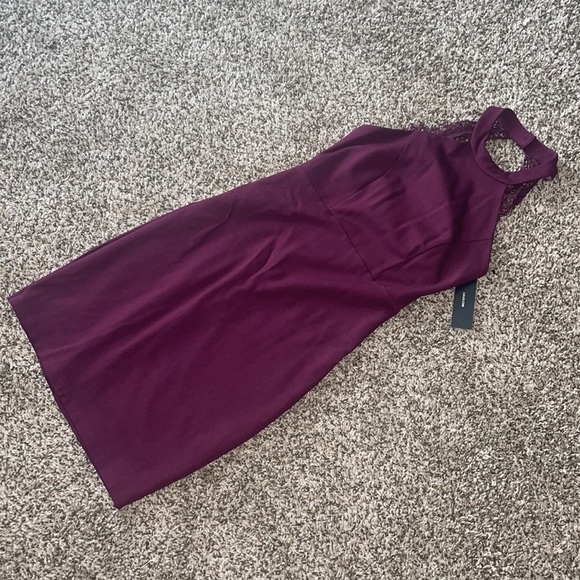 Endlessly Alluring Plum Purple Lace Bodycon Dress - Picture 4 of 5